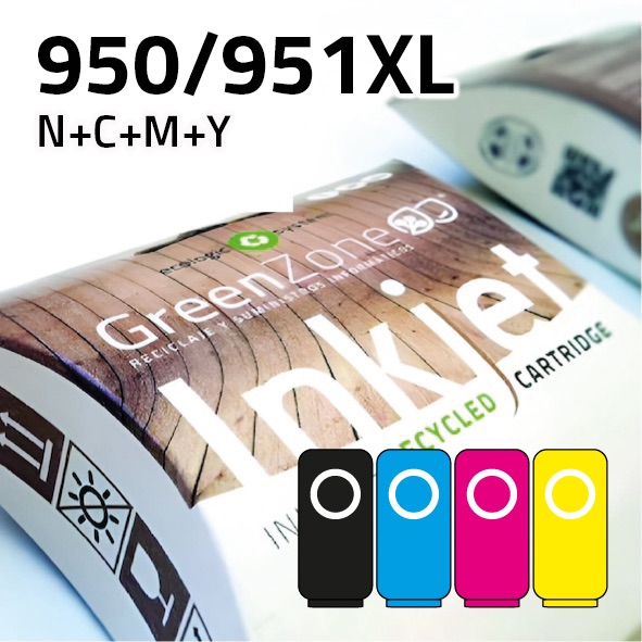 Economy Pack Green Zone para  HP 950/51XL (BK/C/M/Y+ Papel A6)