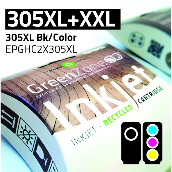 Economy Pack Green Zone para  HP 305XL+XXL Bk + 305XL+XXL Color