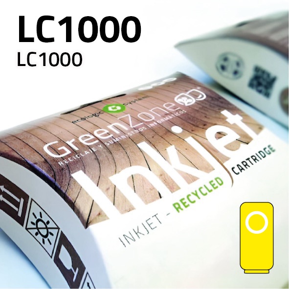 [GBCLC1000Y] Cartucho Brother LC970 / LC1000 amarillo | 20 ml | Green Zone