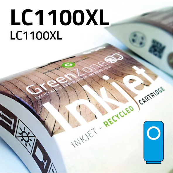 Green Zone para Brother LC980/ LC1100XL Cian (20.5 ml)