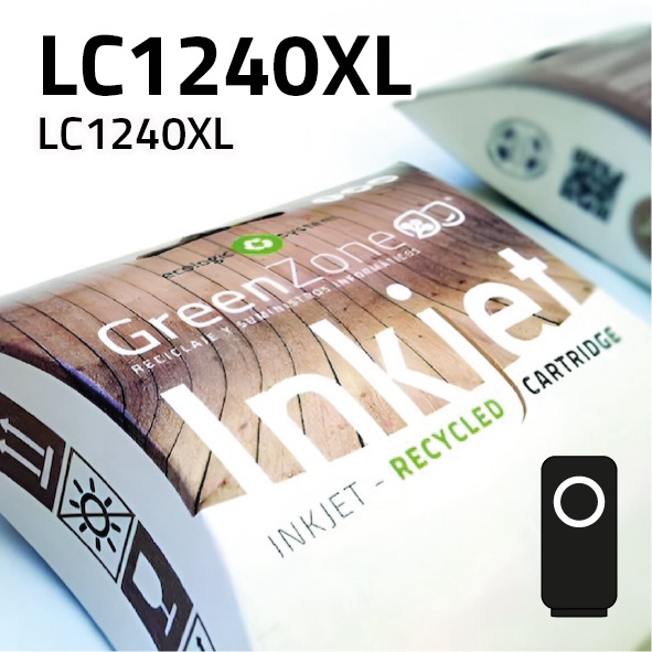 Green Zone para Brother LC1240XL/ LC1280XL Negro (33 ml)