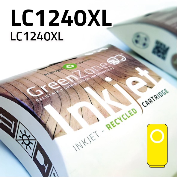 Green Zone para Brother LC1240XL/ LC1280XL Amarillo (19 ml)