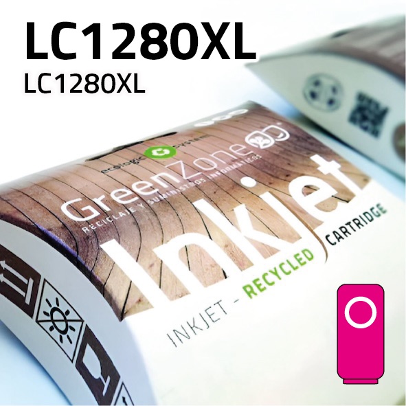 Green Zone para Brother LC1280XL Magenta (18 ml)
