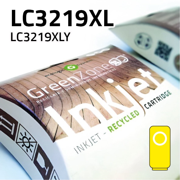 [GBCLC3219XLY] Cartucho Brother LC3219XL amarillo | 1.500 páginas | Green Zone