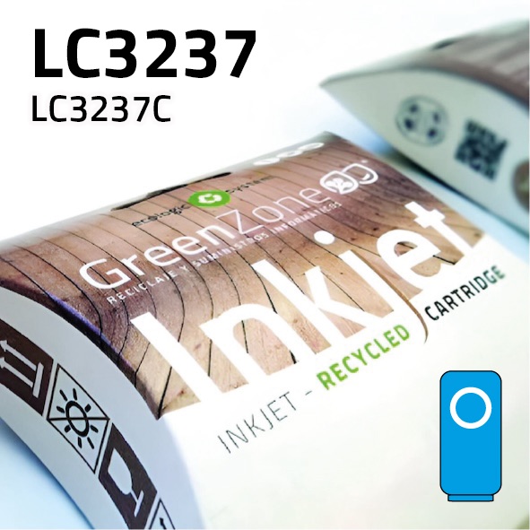 Green Zone para Brother LC3237C Cian (1.500 Copias)
