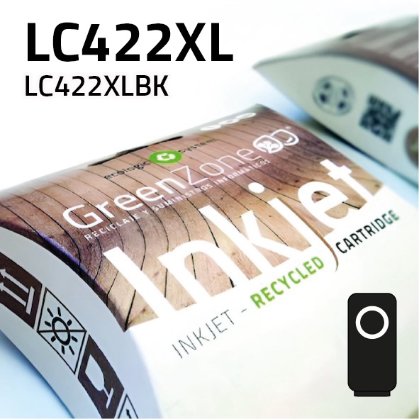 Cartucho Brother LC422XL negro | 3.000 páginas | Green Zone