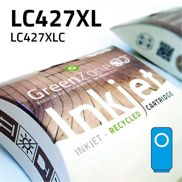 Cartucho Brother LC427XL cian | 5.000 páginas | Green Zone