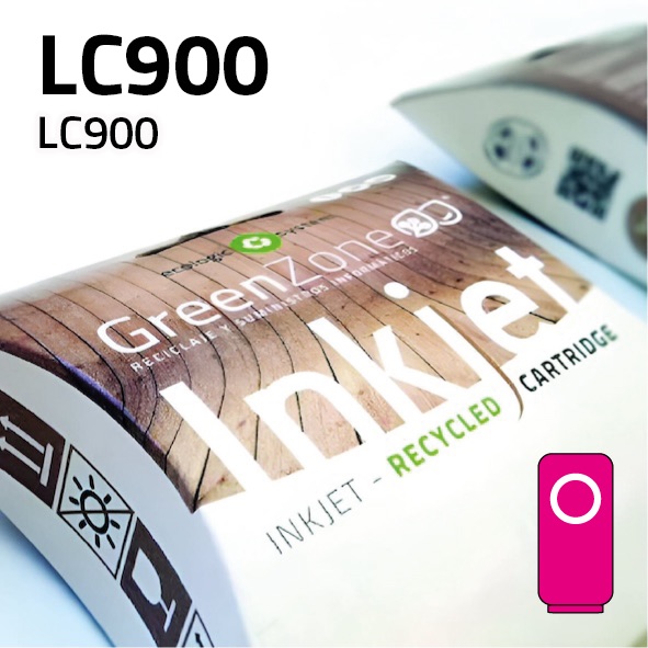 Cartucho Brother LC900 magenta | 13 ml | Green Zone