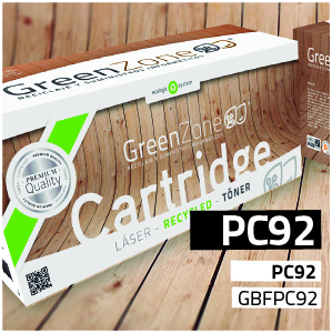 [GBFPC92] Cinta de transferencia Brother PC92 / PC102RF negro | 2 rollos | Green Zone