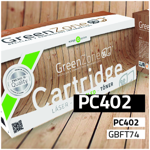 [GBFT74] Cinta de transferencia Brother PC402RF negro | 2 rollos | Green Zone