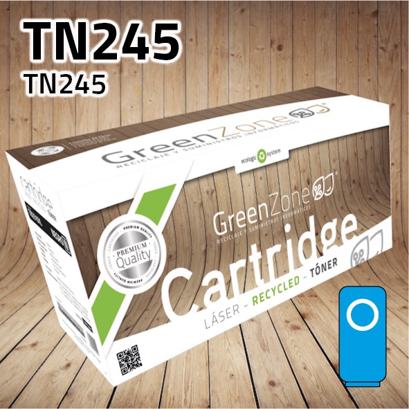 Green Zone para Brother TN245C Kit Toner Cian (2.200 Copias)