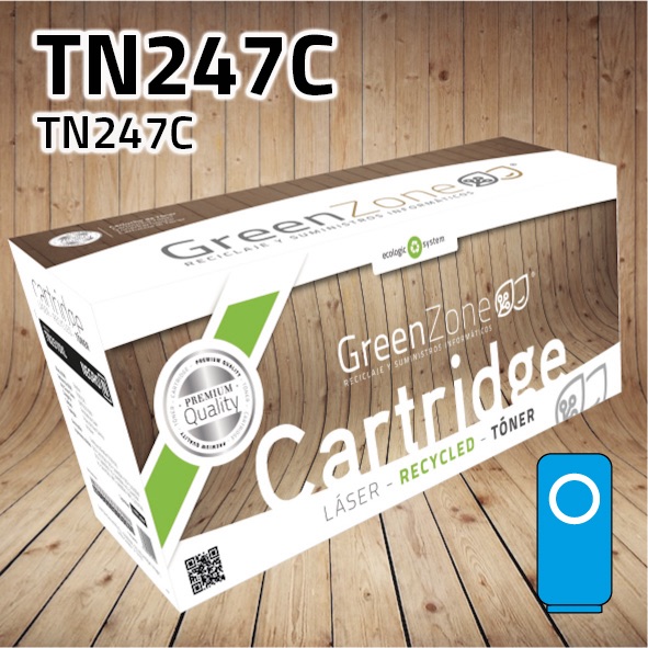 Green Zone para Brother TN247C Kit Toner Cian (2.300 Copias)