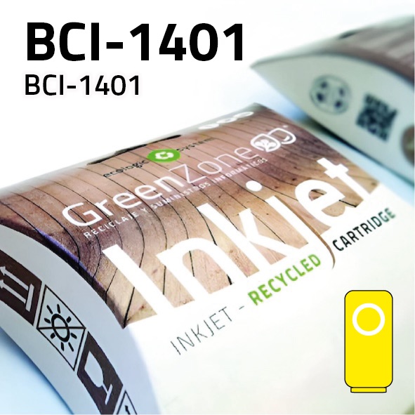 Cartucho Canon BCI-1401 amarillo | 130 ml | Green Zone