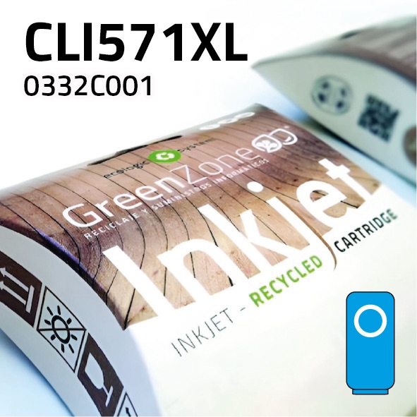 Cartucho Canon CLI571XL cian | 13 ml | Green Zone