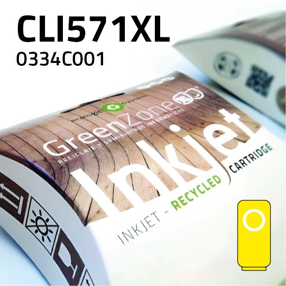 Green Zone para Canon CLI571XL Yelllow (13 ml)