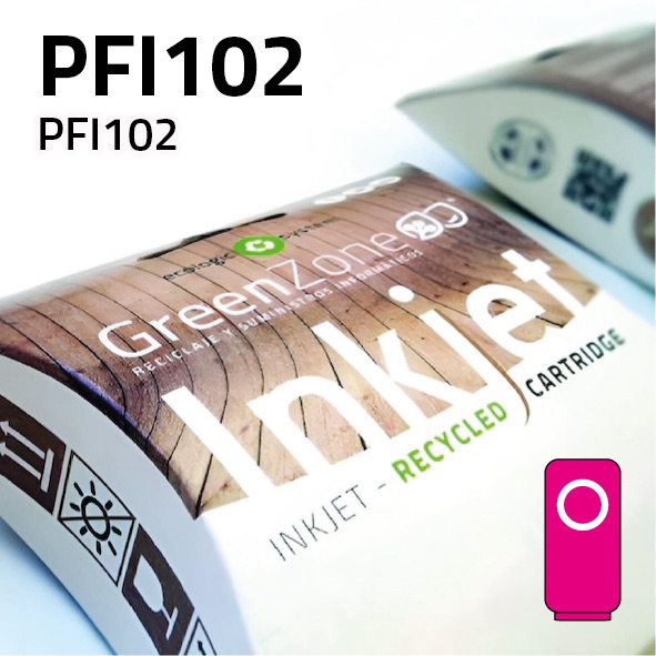Cartucho Canon PFI102 magenta | 130 ml | Green Zone