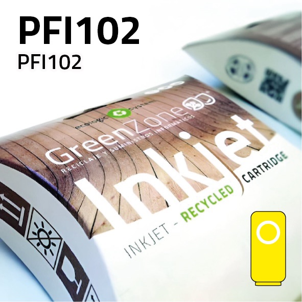 Green Zone para Canon PFI102 Amarillo (130 ml)