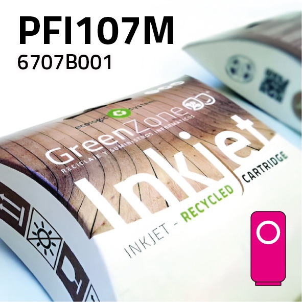 Cartucho Canon PFI107M magenta | 130 ml | Green Zone
