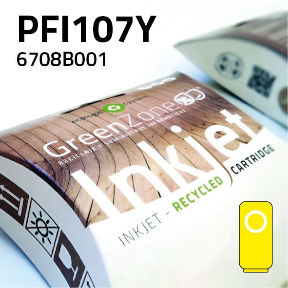 [GCCPFI107Y] Cartucho Canon PFI107Y amarillo | 130 ml | Green Zone