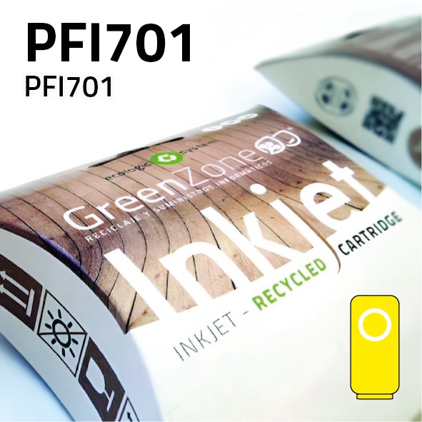Green Zone para Canon PFI701 Amarillo (700 ml)