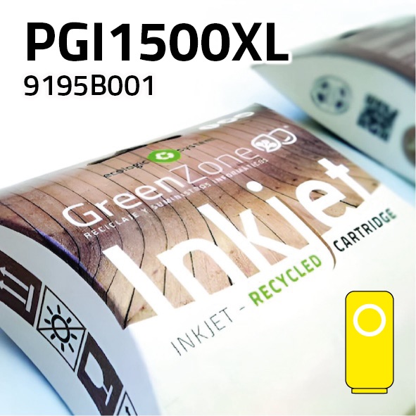 Green Zone para Canon PGI1500XL Amarillo (12 ml)