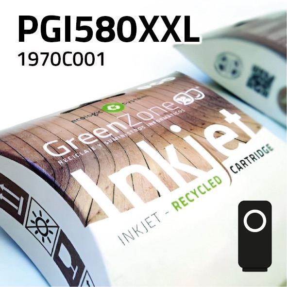 Cartucho Canon PGI580BKXXL negro | 27 ml | Green Zone