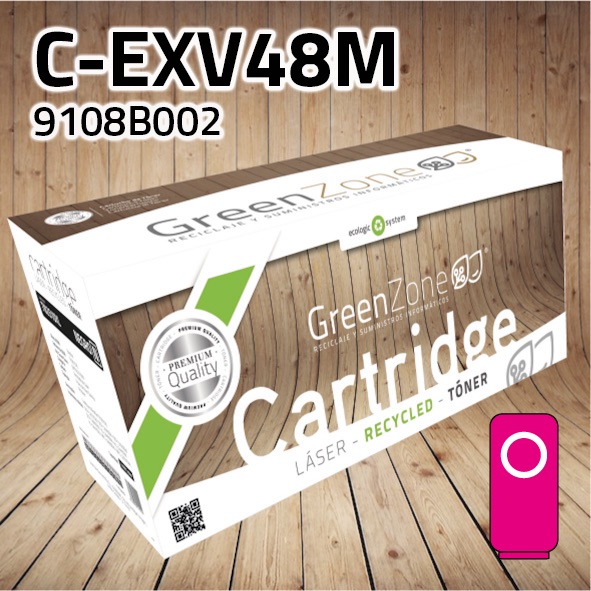[GCTCEXV48M] Tóner Canon (C-EXV48M) 9108B002 polimerizado magenta | 11.500 páginas | Green Zone