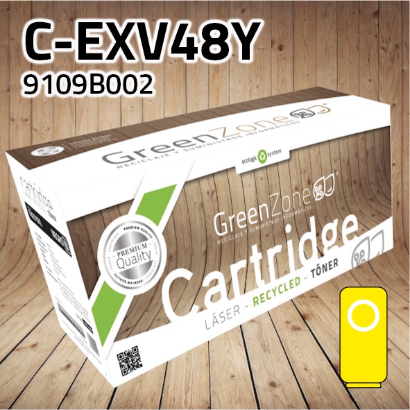 Green Zone para Canon (C-EXV48Y) 9109B002 Kit Toner Amarillo (11.500 Copias) Polimerizado