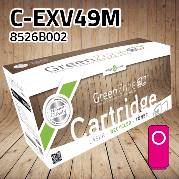 Tóner Canon (C-EXV49) 8526B002 polimerizado magenta | 19.000 páginas | Green Zone