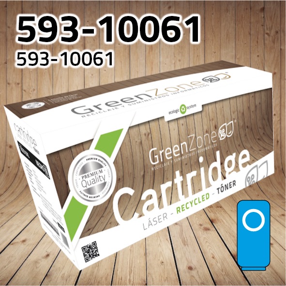 Green Zone para Dell 593-10061 Kit Toner Cian (4.000 Copias)