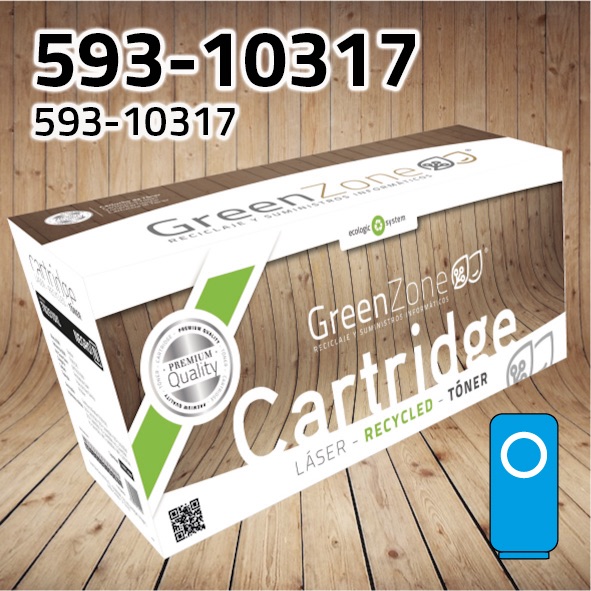 Green Zone para Dell 593-10317 Kit Toner Cian (2.500 Copias)
