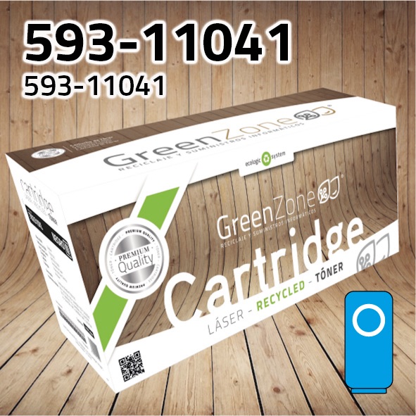 Green Zone para Dell 593-11041 Kit Toner Cian (2.500 Copias)