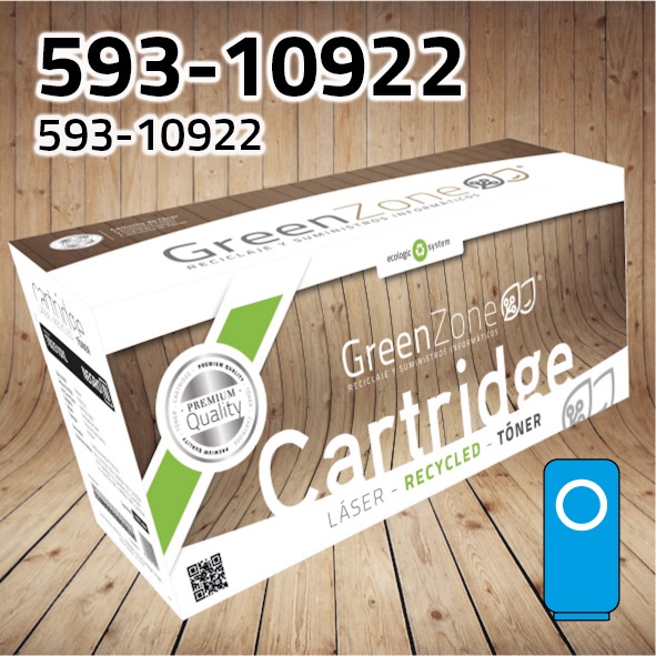 Green Zone para Dell 593-10922 Kit Toner Cian (12.000 Copias)