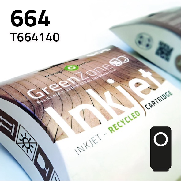 [GEC6641N] Cartucho Epson C13T664140 (664) negro | 70 ml | Green Zone