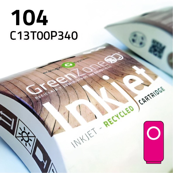 [GECP340M] Cartucho Epson (101) (102) (103) (104) (106) Botella magenta | 70 ml | Green Zone