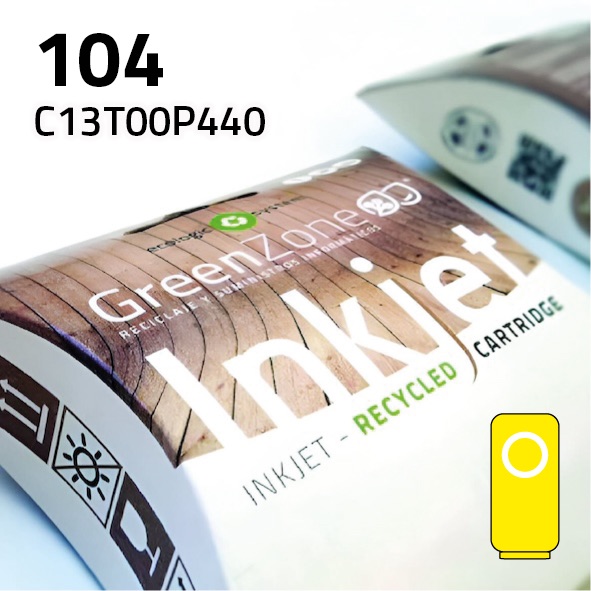 Green Zone para Epson (101) (102) (103) (104) (106) Botella Amarillo (70 ml)