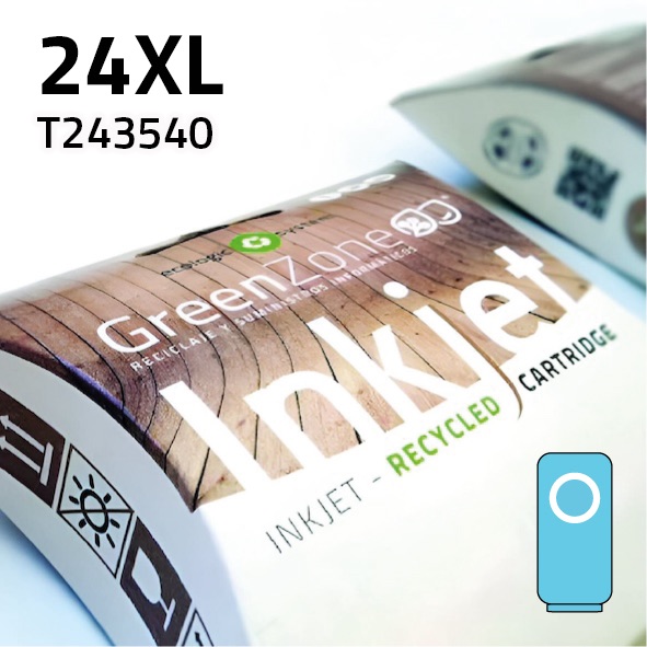 [GECT2435XLC] Cartucho Epson T243540 (24XL) Light cian | 10 ml | Green Zone