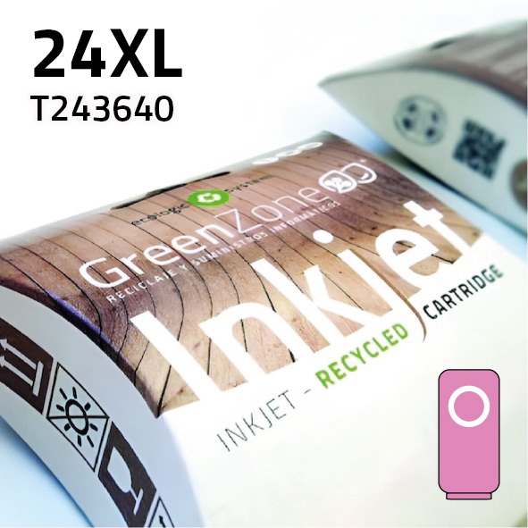 [GECT2436XLM] Cartucho Epson T243640 (24XL) Light magenta | 10 ml | Green Zone
