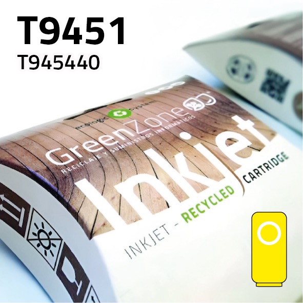 Green Zone para Epson T945440 (T9454) Amarillo (5.000 Copias)