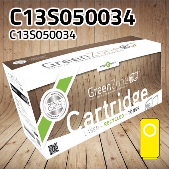 Green Zone para Epson C13S050034 Kit Toner Amarillo (6.000 Copias)