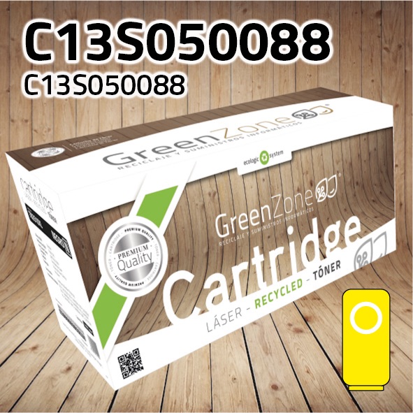 [GET0088Y] Tóner Epson C13S050088 amarillo | 6.000 páginas | Green Zone