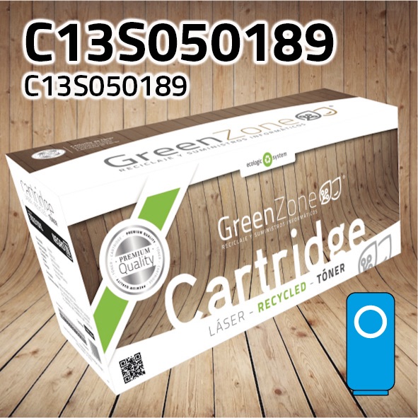 Green Zone para Epson C13S050189 Kit Toner Cian (4.000 Copias)
