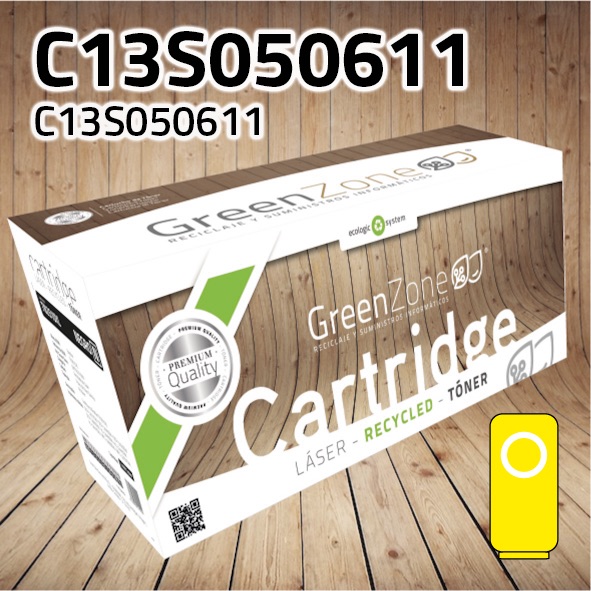 [GET0611Y] Tóner Epson C13S050611 amarillo | 1.400 páginas | Green Zone