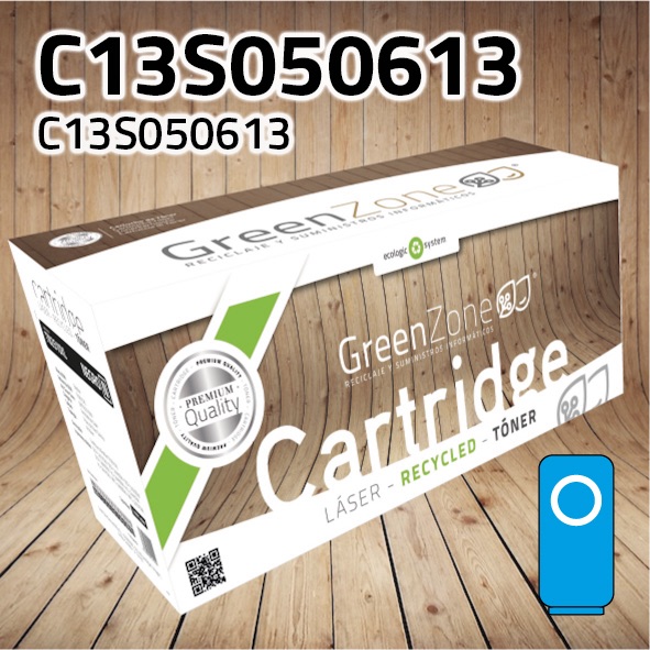 Green Zone para Epson C13S050613 Kit Toner Cian (1.400 Copias)