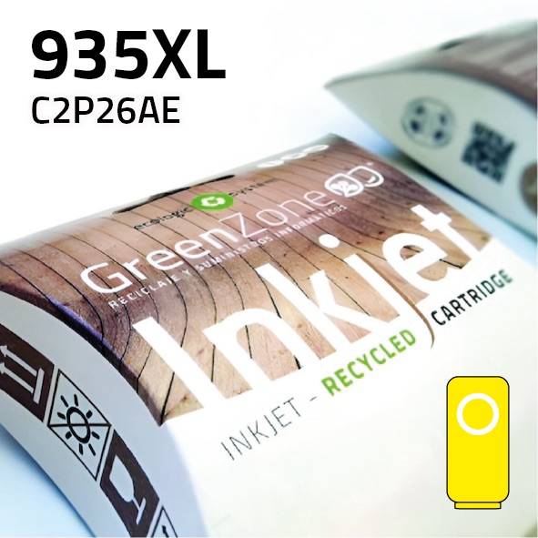 Green Zone para HP C2P26AE (935XL) Amarillo (825 Copias)