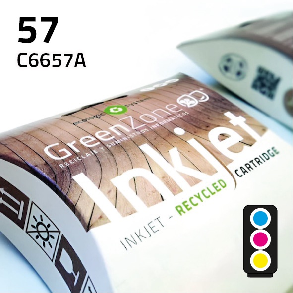 Cartucho HP C6657A (57) color | 24 ml | Green Zone