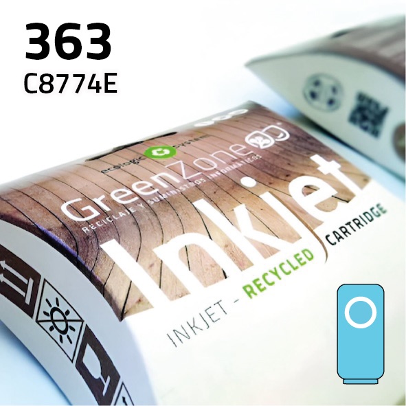 Cartucho HP C8774E (363) Light cian | 10 ml | Green Zone