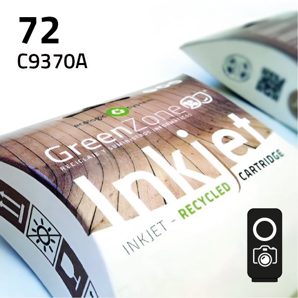 Green Zone para HP C9370A (72) Negro photo (130 ml)