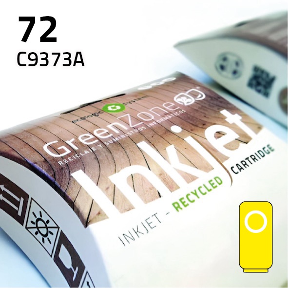 Green Zone para HP C9373A (72) Amarillo (130 ml)