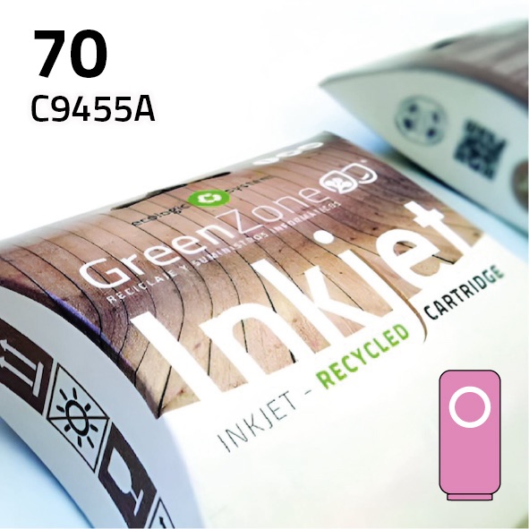Green Zone para HP C9455A (70) Light Magenta (130 ml)